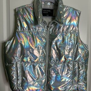 Love Streak Holographic Puffer Vest Size L